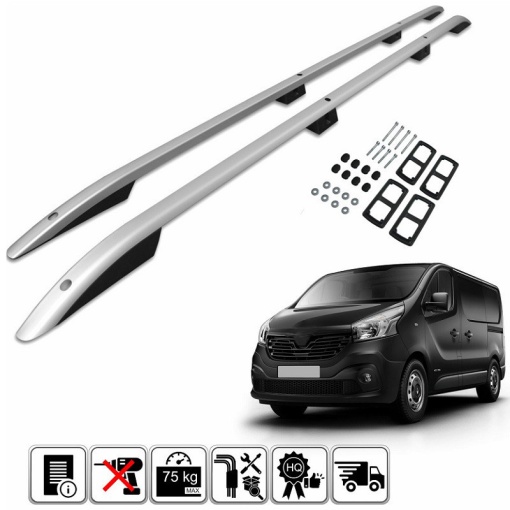 Set 2 bare portbagaj longitudinale RENAULT Trafic III 2014-prezent - varianta lunga - ALUMINIU - Img 4