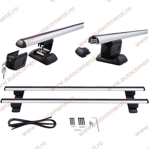 Set bare portbagaj MERCEDES Clasa A W117 2018-prezent - cu cheie antifurt / Aluminiu - Img 4