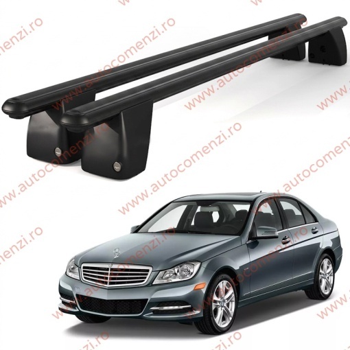 Set bare portbagaj MERCEDES Clasa C (W204) 2008-2015 (prindere in puncte fixe) - Img 2