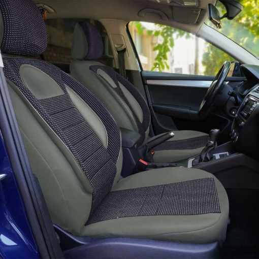 Huse scaune auto compatibile MERCEDES Clasa C W204 2008-2015 / Racing Gri (44492) - Img 3