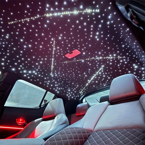 Kit fibra optica plafon instelat + efecte - 450 fire, 12V - LED RGB cu telecomanda - Img 2