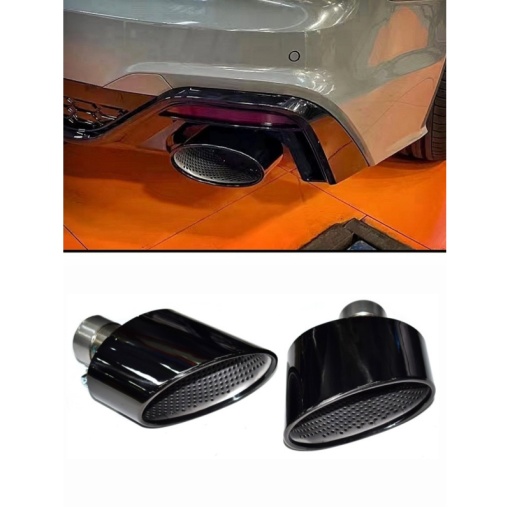 Ornament toba inox AUDI model tip RS / Negru - Img 2