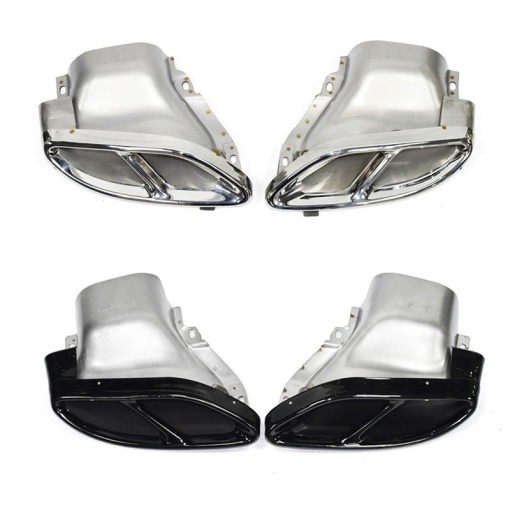 Ornament toba inox MERCEDES Clasa C W205 / S205 2015-2023 / Negru - Img 2