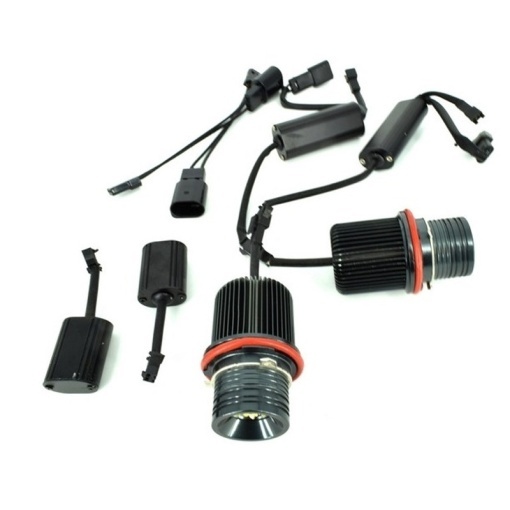 Set LED Marker Angel Eyes BMW Seria 5 E39 2001-2003 Facelift, 80W, Alb (Canbus) - pentru faruri Xenon - Img 3