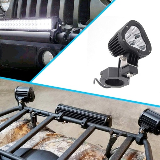 Set suport proiectoare LED / prindere pe rollbar sau bullbar - Duraluminu Premium - Img 2
