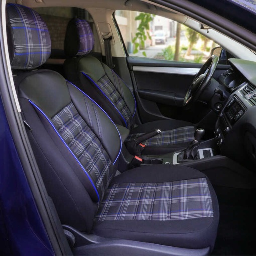 Huse scaune auto compatibile SUZUKI Grand Vitara 1998-2005 (5 usi) / Sport Negru-Albastru (05164) - Img 3