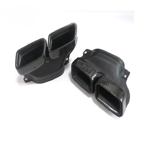 Ornament toba inox AMG MERCEDES Clasa E W213 2016-2023 / Carbon Lucios - Img 2