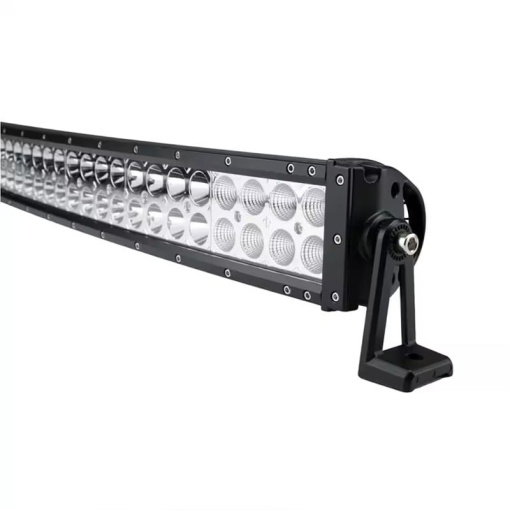 Proiector LED bar curbat 12/24V, lumina alba - 288W 4D - Img 2