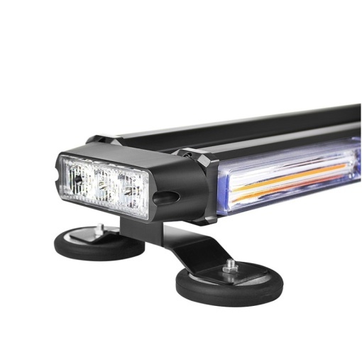 Rampa girofar proiector LED COB stroboscopic lumina portocalie 12/24V - Baza Magnetica - Img 3