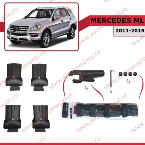 Set bare portbagaj MERCEDES ML III (W166) 2011-2019 - KVO AERO - Img 3