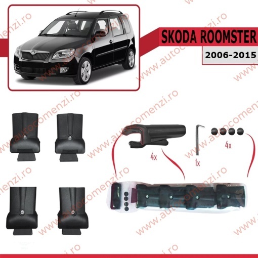 Set bare portbagaj SKODA Roomster 2006-2015 - KVO AERO - Img 3