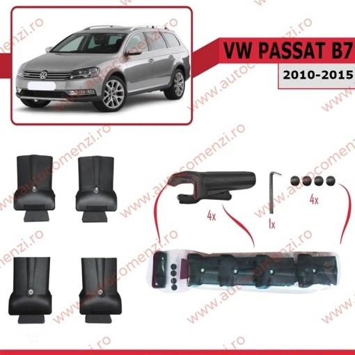 Set bare portbagaj VW Passat B7 2010-2015 Alltrack - KVO AERO - Img 3