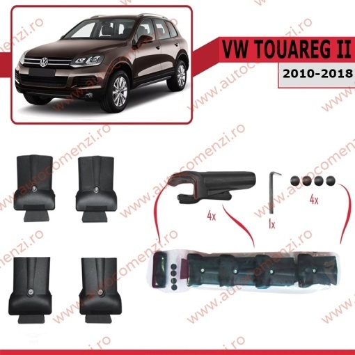 Set bare portbagaj VW Touareg II (7P) 2010-2018 - KVO AERO - Img 3