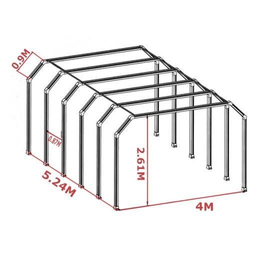 Tunel LED detailing auto 1470W, 6000K -culoare alb rece, 4m x5,244 m - Img 3