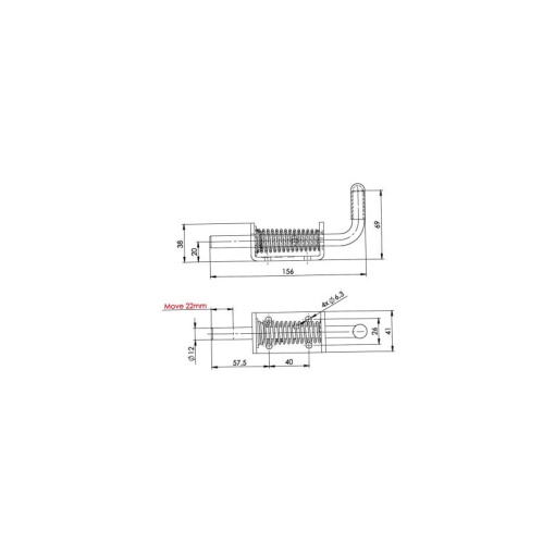 Inchizator oblon ZB-08 rezistenta maxima 600kg / ZB-08 - Img 2