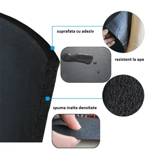 Material insonorizant buretat cu adeziv 10 mm / 1 metru x 1 metru - produs Premium - Img 4