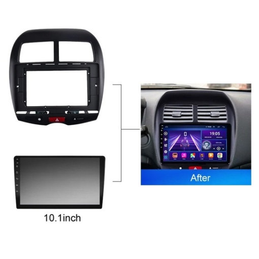 Rama Navigatie MITSUBISHI ASX I 2010-2016 Pre-facelift - 10" / kit complet - Img 3