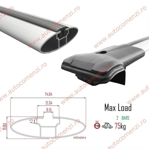 Set bare portbagaj AUDI A4 B6 2001-2006 Avant / Combi - KVO AERO - Img 4