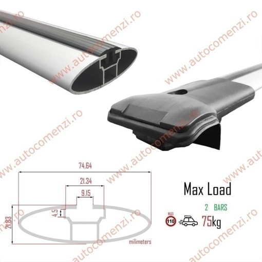 Set bare portbagaj BMW X5 E53 1999-2006 - KVO AERO - Img 4