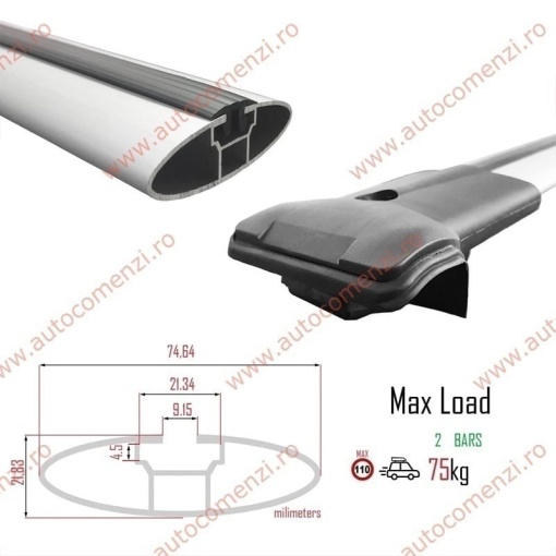 Set bare portbagaj CITROEN C4 Grand Picasso I 2006-2013 - KVO AERO - Img 4