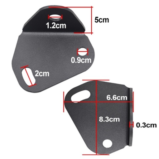 Suport montare LED - prindere laterala Maverick X3 - Otel inoxidabil - Img 3
