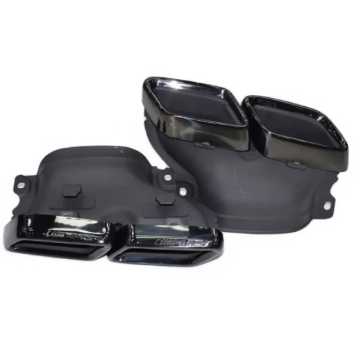 Ornament toba inox MERCEDES GLC X253 / C253 2015-20122 / Negru - Img 2