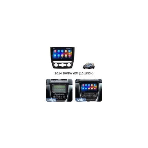 Rama Navigatie SKODA Yeti 2009-2017 - 10" / kit complet - Img 4