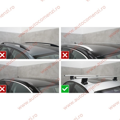 Set bare portbagaj DACIA Dokker 2012-2021 - cu cheie antifurt / Aluminiu - Img 2