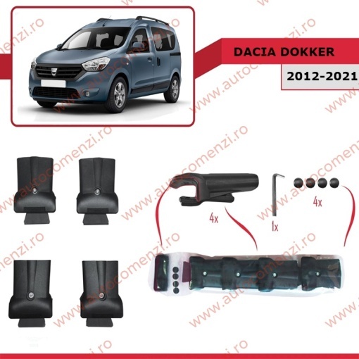 Set bare portbagaj DACIA Dokker 2012-2021 - KVO AERO - Img 3