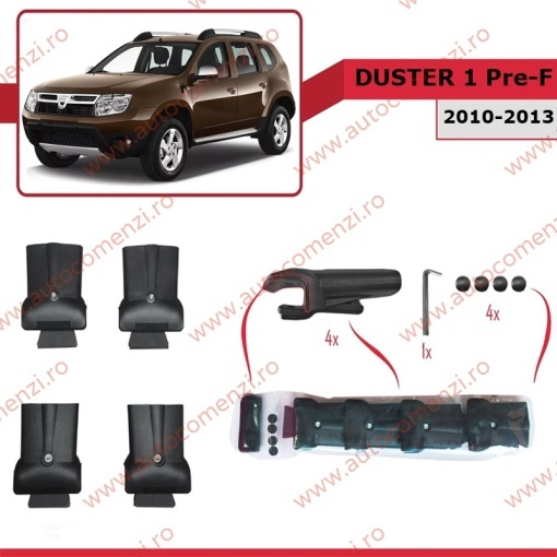 Set bare portbagaj DACIA Duster I 2010-2013 Pre-Facelift ( bara subtire) - KVO AERO - Img 3