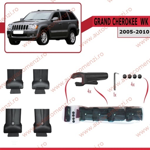 Set bare portbagaj JEEP Grand Cherokee (WK) 2005-2010 - KVO AERO - Img 3