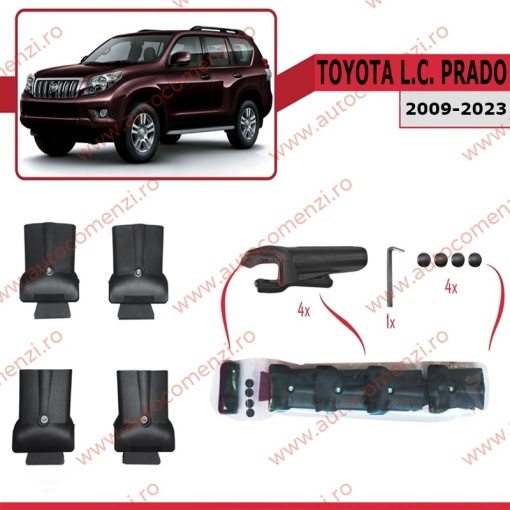 Set bare portbagaj TOYOTA Land Cruiser Prado (J150) 2009-2023 - KVO AERO - Img 3