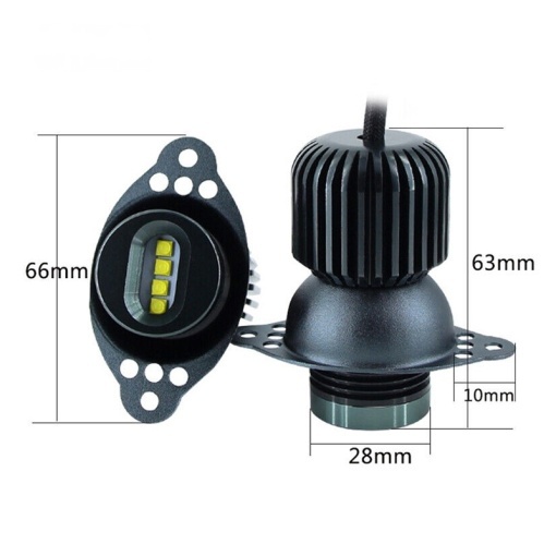Set LED Marker Angel Eyes BMW Seria 3 E90/E91 2008-2011 Facelift , 40W, Alb (Canbus) - pentru faruri fara Xenon - Img 2