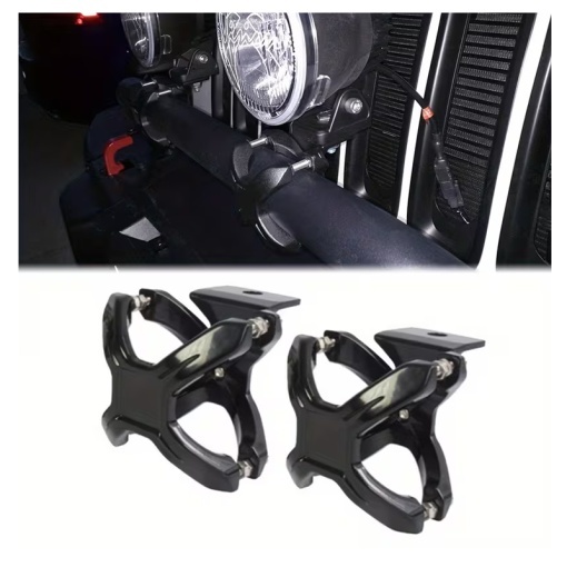 Set suport proiectoare LED / prindere pe rollbar sau bullbar - Model ajustabil - Img 2
