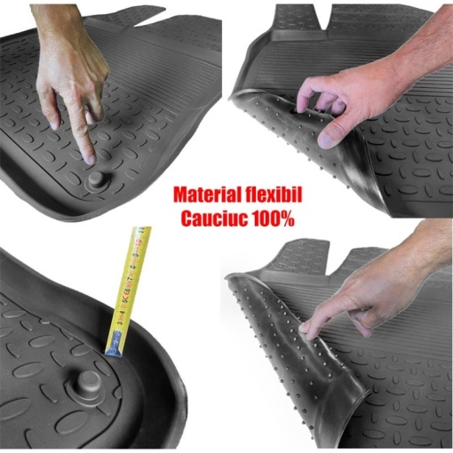 Covoare NISSAN Navara III 2004-2014 - tip tavita - 100% cauciuc - SEINTEX - set fata - Img 4