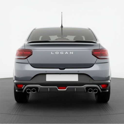 Difuzor spoiler bara spate Dacia Logan III 2020-prezent cu ornament toba dublu - Img 4
