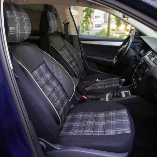 Huse scaune auto compatibile BMW Seria 1 E87 2004-2011 / Sport Negru-Gri (05165) - Img 3