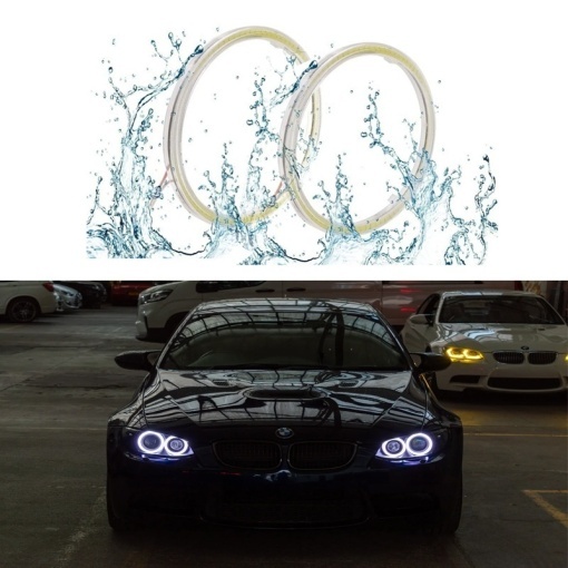 Inele Angel Eyes LED cob 70mm, 12v - waterproof pentru faruri auto - Diverse culori - Img 4