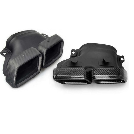 Ornament toba inox AMG MERCEDES Clasa E W213 2016-2023 / Carbon Lucios - Img 3