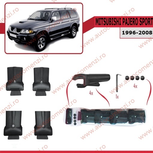 Set bare portbagaj MITSUBISHI Pajero Sport I 1996-2008 - KVO AERO - Img 3
