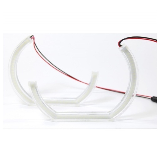 Set LED Angel Eyes BMW, 12V, Alb - pentru faruri Halogen - Img 3