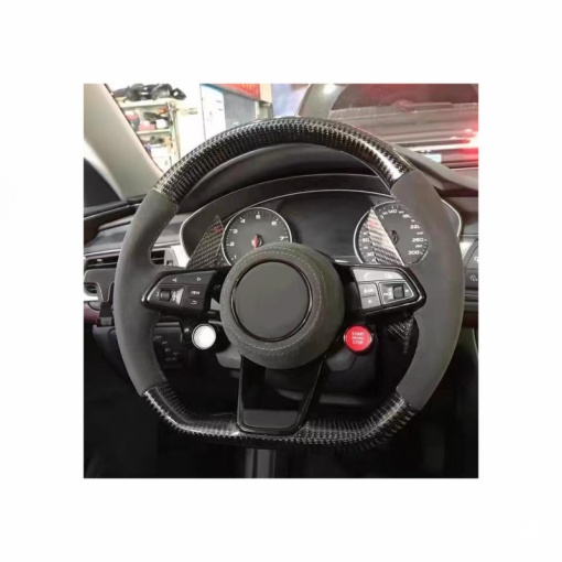 Volan sport AUDI A3 (8V) 2013-2020 / Piele perforata + Carbon - Img 3