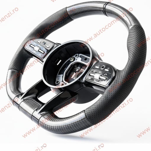 Volan sport MERCEDES CLS (C218) 2010-2018 / Piele perforata + Carbon - Img 2