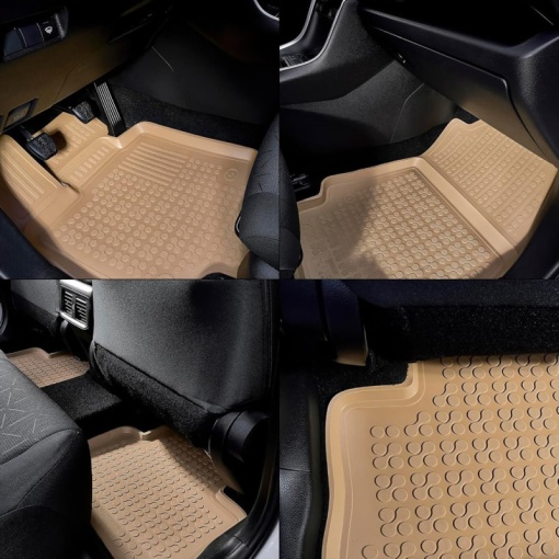 Covoare cauciuc VOLVO XC90 I 2002-2014 - tip tavita - bej - REZAW PLAST - Img 4