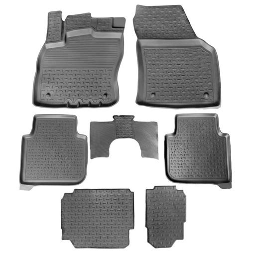 Covoare VW Tiguan Allspace 2016-prezent (5/7 locuri) - tip tavita - 100% cauciuc - SEINTEX - Img 2