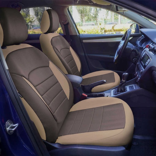 Huse scaune auto compatibile MERCEDES Clasa C W204 2008-2015 / Urban Gri-Bej (44483) - Img 3