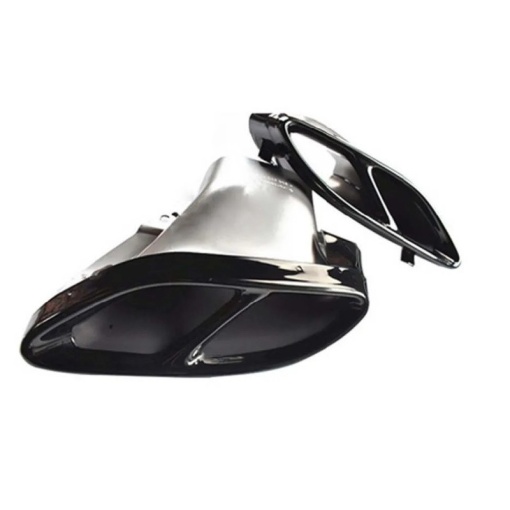 Ornament toba inox MERCEDES Clasa C W205 / S205 2015-2023 / Negru - Img 3