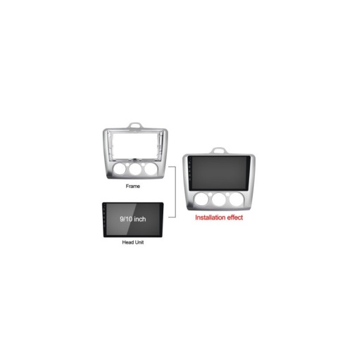 Rama Navigatie FORD Focus II 2004-2010 (AC Manual) - 9" / kit complet - Img 5
