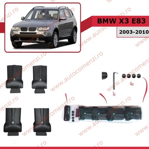 Set bare portbagaj BMW X3 E83 2003-2010 - KVO AERO - Img 3