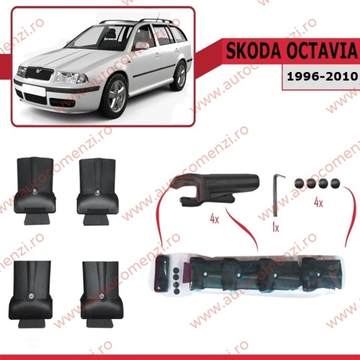 Set bare portbagaj SKODA Octavia I 1996-2010 Combi - KVO AERO - Img 3